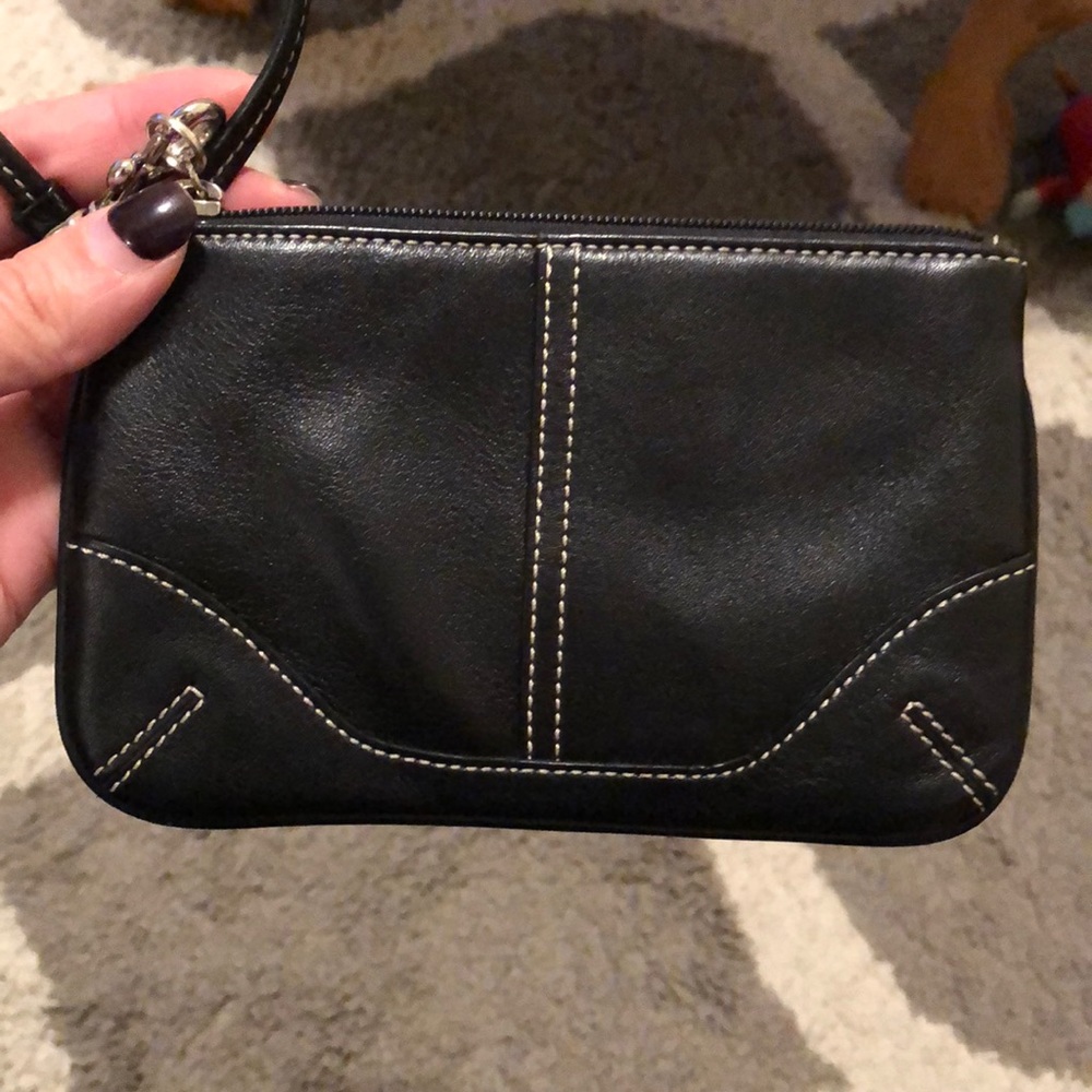 Black coach wristlet
